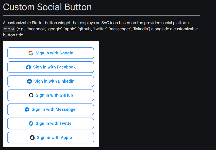 Custom Social Button